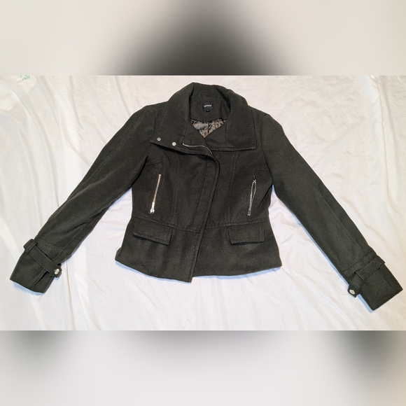 Express Jackets & Blazers - Vintage‎ (2010) Express Women's Green Coat Size Medium